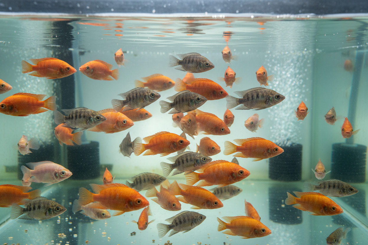 Alevins monosexes Tilapias Rouges/Gris pm 5gr/10gr