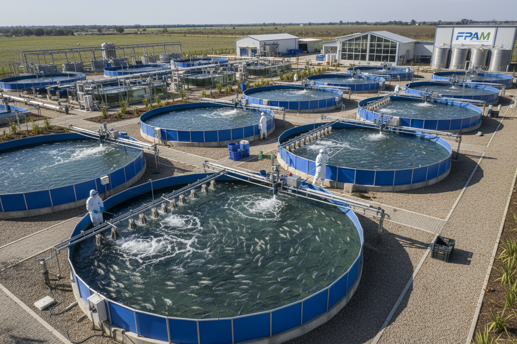 fait moi une image de dermarche de ferme pisscicole de fpam