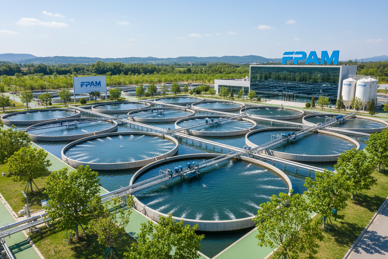 fait moi une image de ferme piscicole avec le logo FPAM